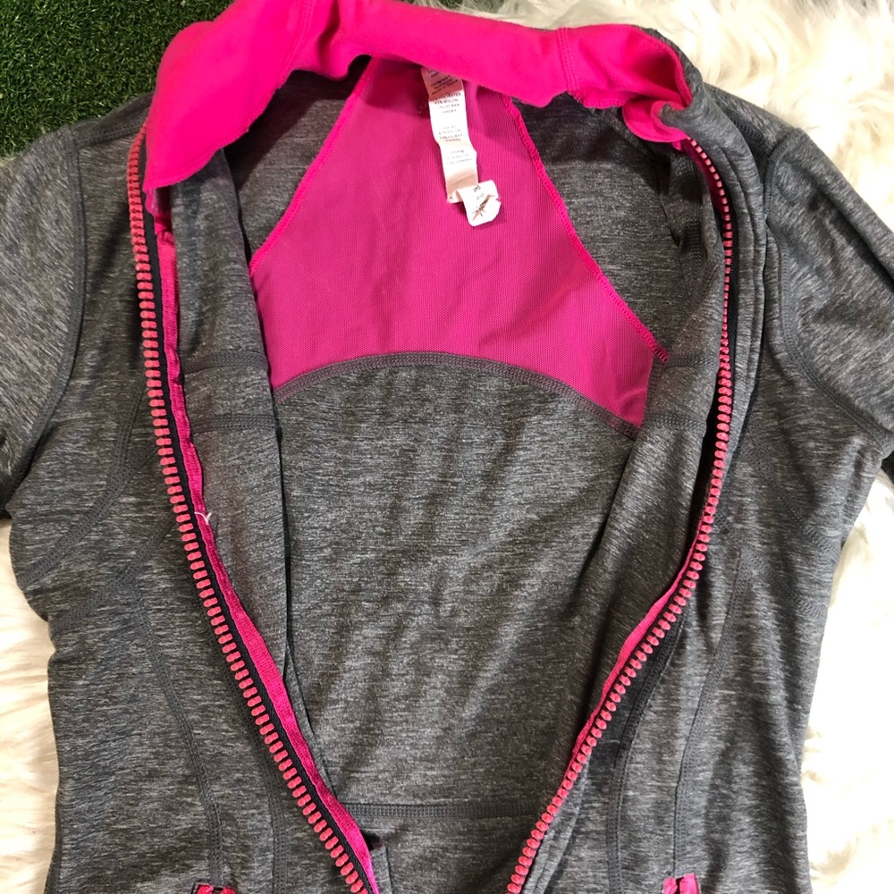 Lululemon Full Zip Jacket Pink And Gray Size 4 - Picture 6 of 8
